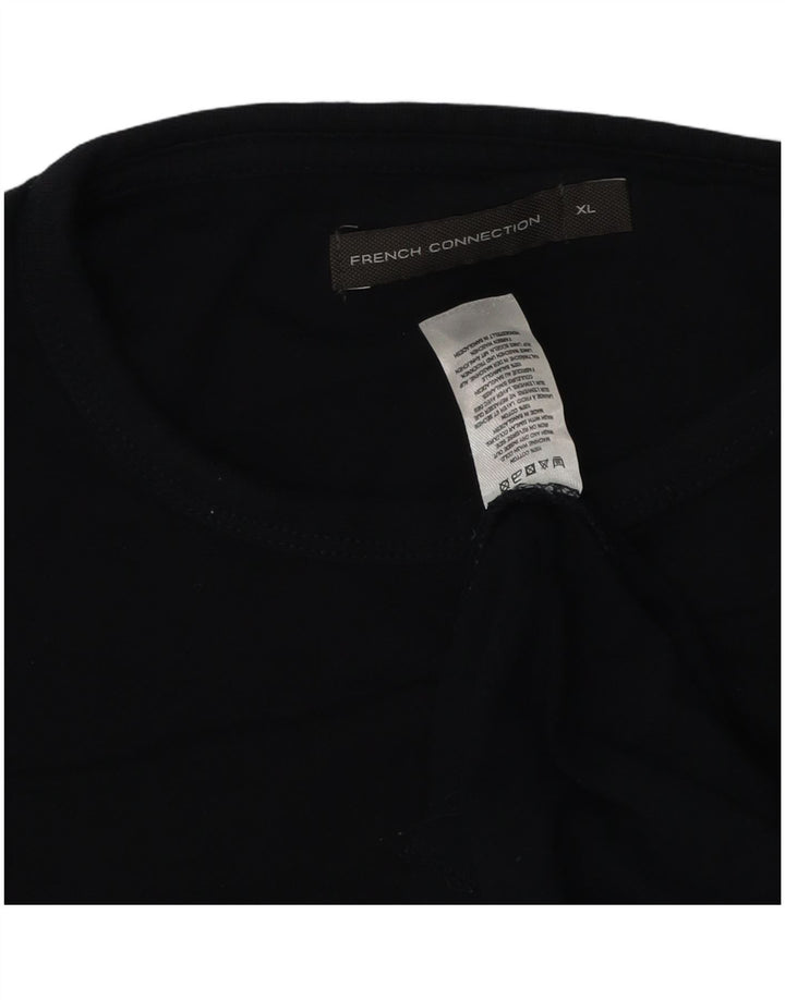 Γαλλικό Connection Ανδρικό τοπ μακρυμάνικο XL Navy Blue Cotton