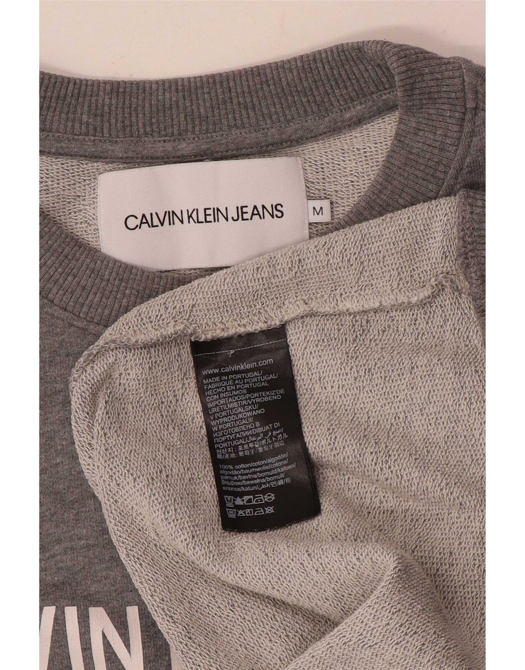 Ανδρικό γραφικό φούτερ Calvin Klein Jeans Jumper Medium Grey Flecked