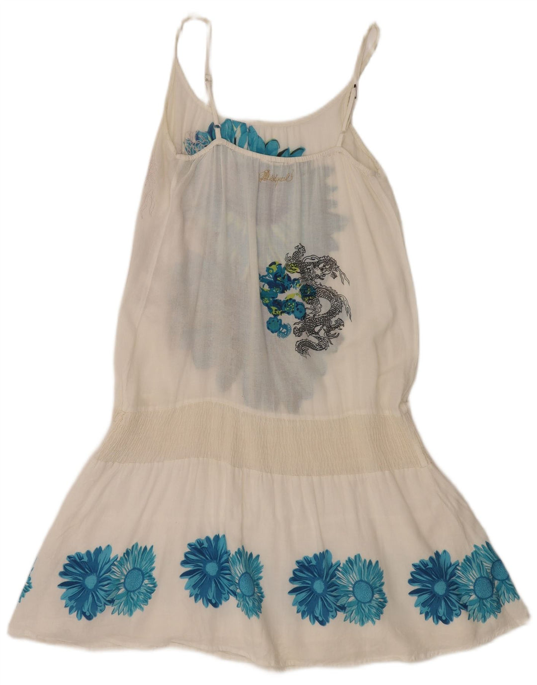 Desigual Γυναικείο Sundress Beach UK 10 Small White Floral