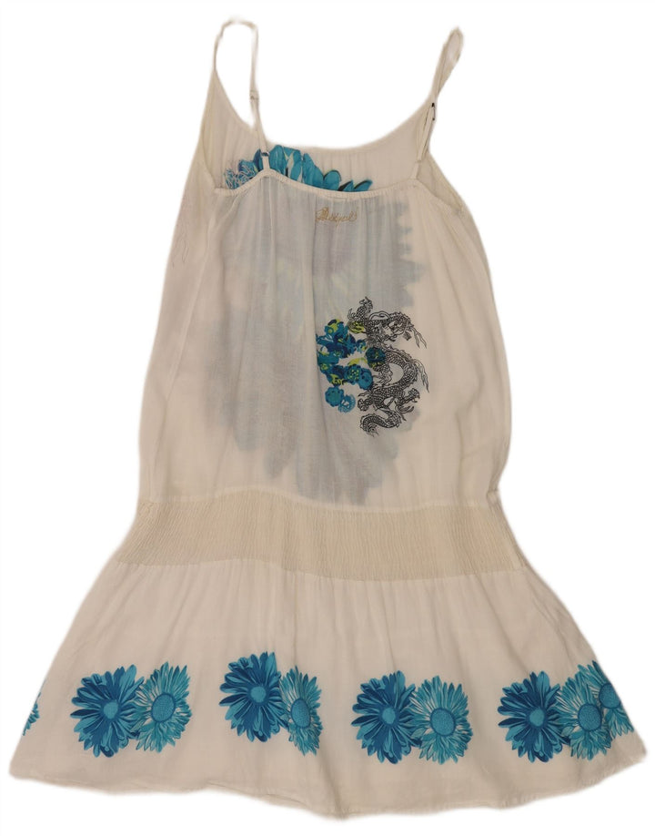 Desigual Γυναικείο Sundress Beach UK 10 Small White Floral