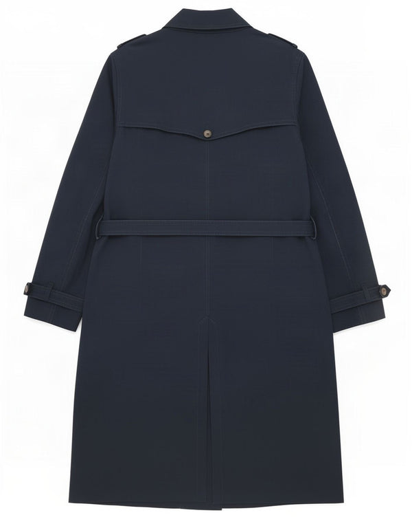 Marks & Spencer Γυναικεία καμπαρντίνα UK 16 Large Navy Blue Cotton