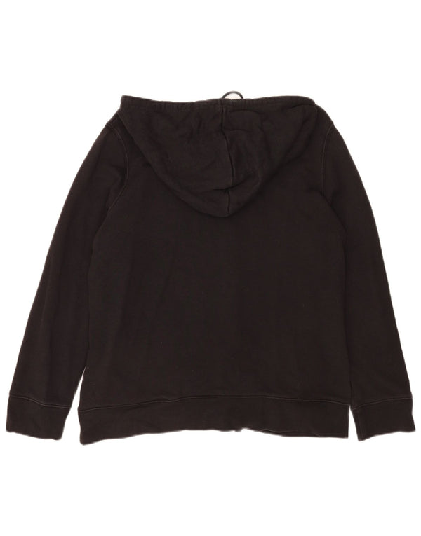 Adidas Γυναικείο Γραφικό Hoodie Jumper UK 20 2XL Μαύρο βαμβακερό