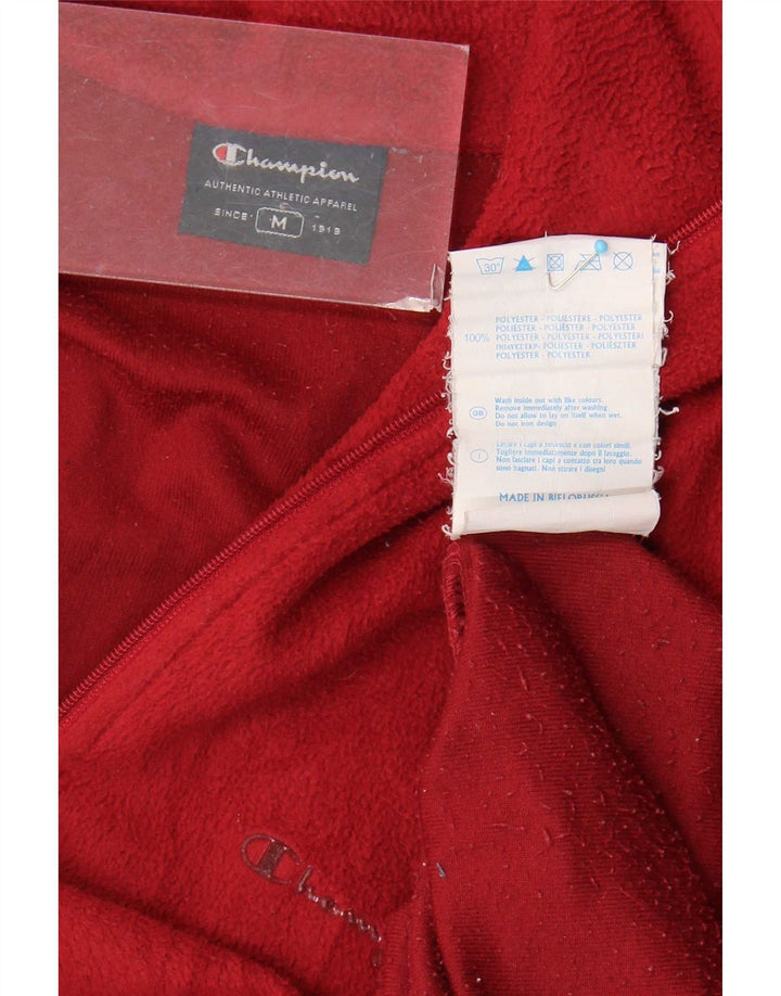 Champion Ανδρικό φερμουάρ Fleece Jumper Μεσαίο κόκκινο πολυεστέρας