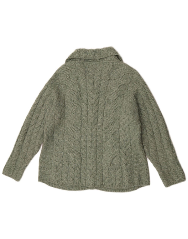 Γυναικείο πουλόβερ Cardigan Carraig Donn UK 16 Large Green Merino Wool