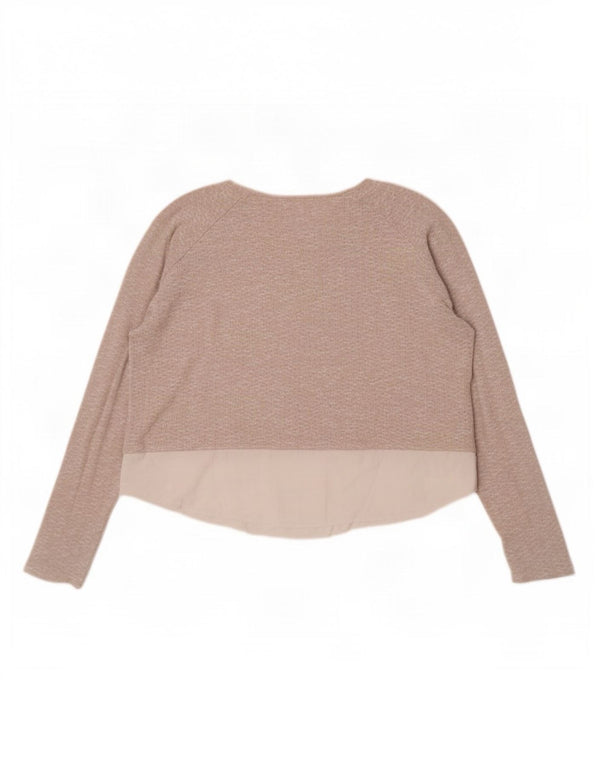 Marks & Spencer Γυναικείο πουλόβερ με λαιμόκαυστο UK 18 XL Beige Colourblock