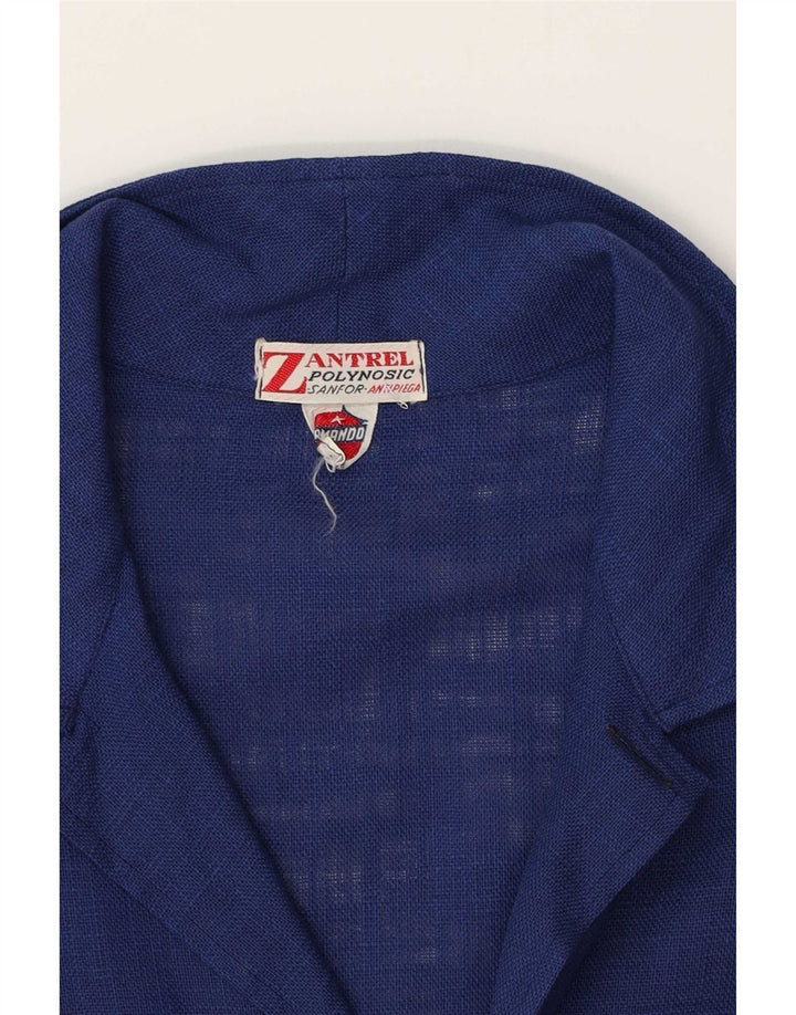 Vintage γυναικείο πουκάμισο μπλούζα UK 16 Large Blue