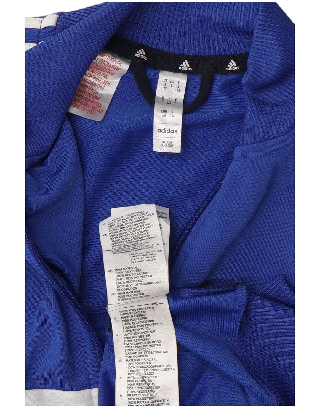 Adidas Boys αθλητική φόρμα 13-14 ετών Μπλε πολυεστέρας