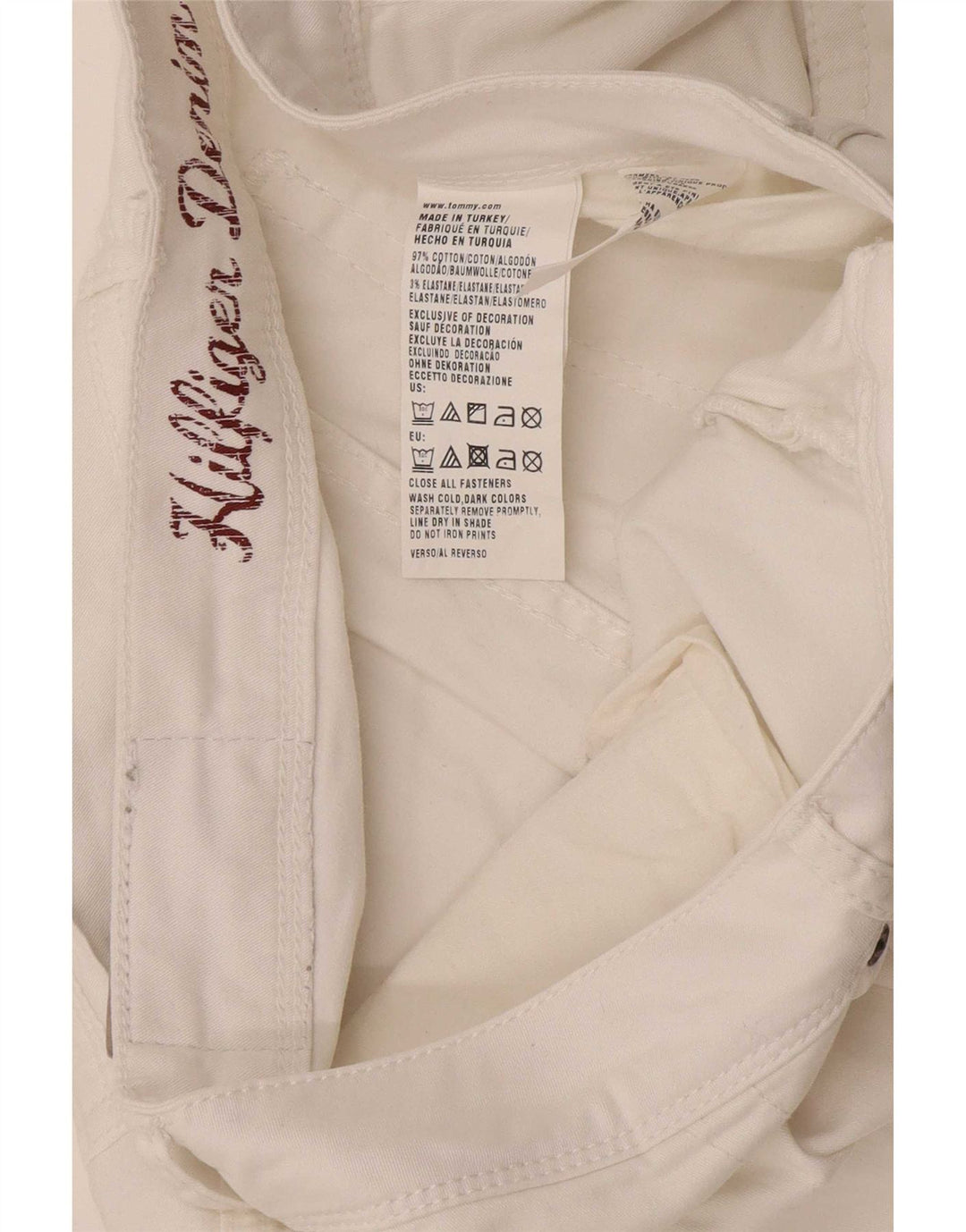 Tommy Hilfiger Ανδρικό Slim Jeans W34 L34 Λευκό βαμβακερό