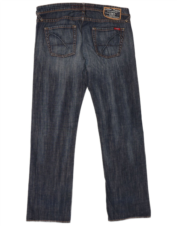 Ανδρικό τζιν ίσιο Guess W38 L34 Μπλε βαμβακερό