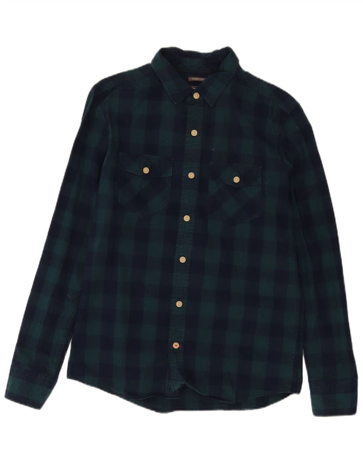 Fat Face Ανδρικό πουκάμισο Classic Fit Flannel Μικρό πράσινο βαμβακερό καρό