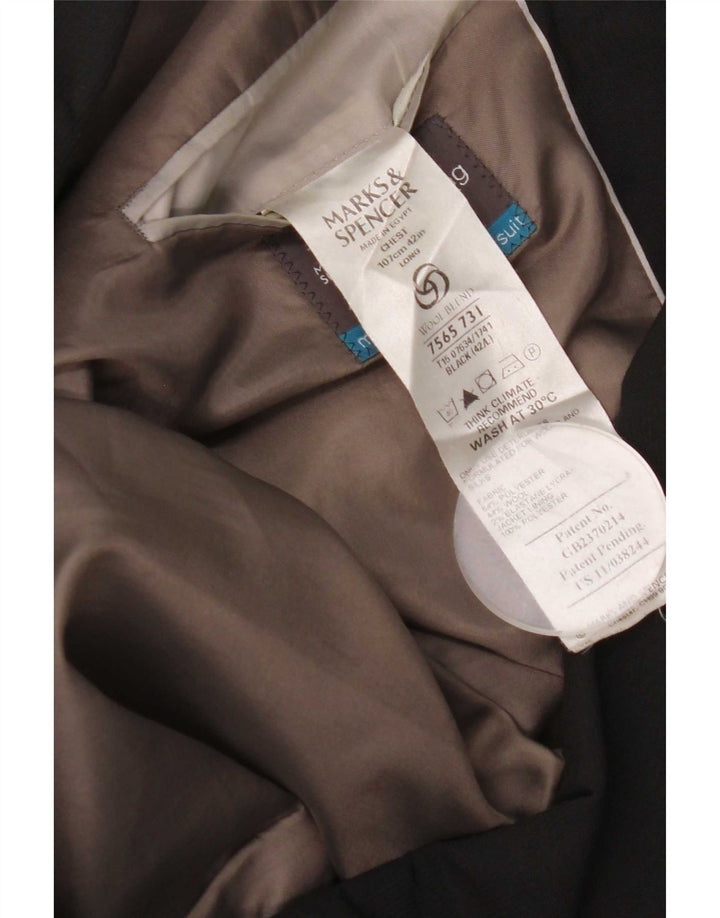 Marks & Spencer Ανδρικό μπουφάν blazer UK 42 μεγάλο μαύρο πολυεστέρα