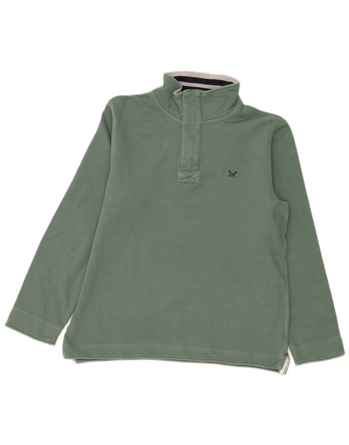 Crew Clothing Ανδρική μπλούζα με φερμουάρ 1/4 με κανονική εφαρμογή Jumper Μεσαίο πράσινο