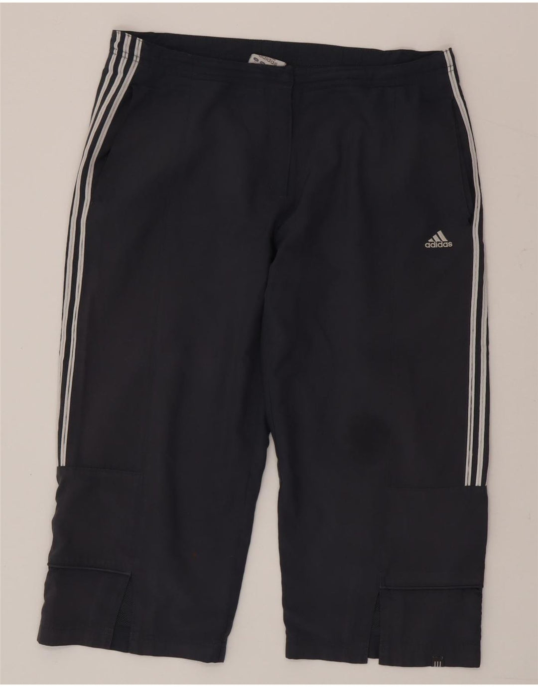 Adidas Γυναικείο ίσιο παντελόνι Capri UK 16 Large Navy Blue Polyester