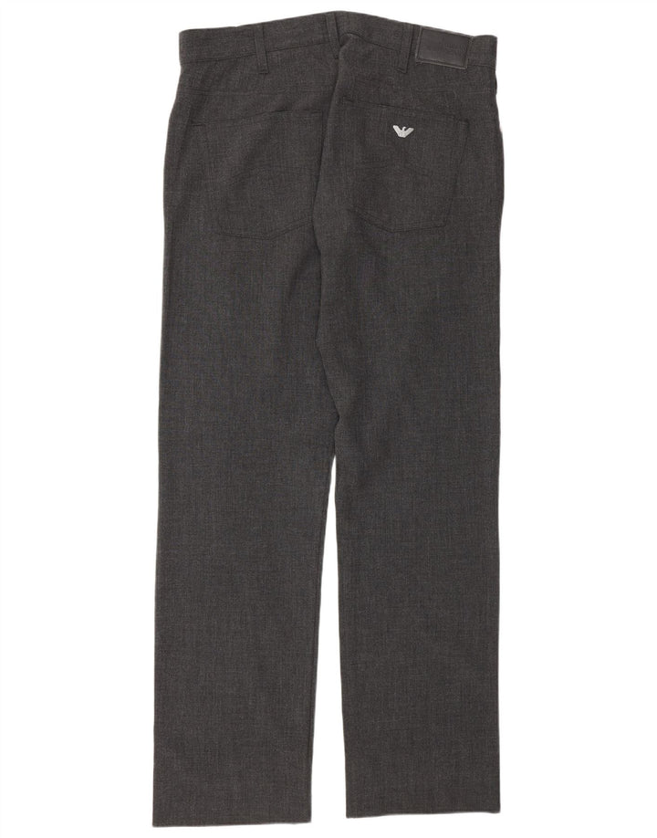 Armani Ανδρικό ίσιο casual παντελόνι W36 L32 Grey Polyester