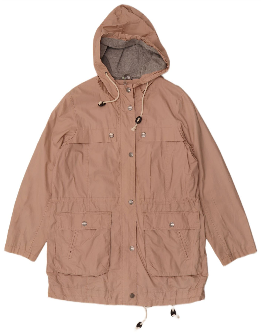 Marks & Spencer γυναικείο μπουφάν Parka με κουκούλα UK 14 μεγάλο ροζ βαμβακερό