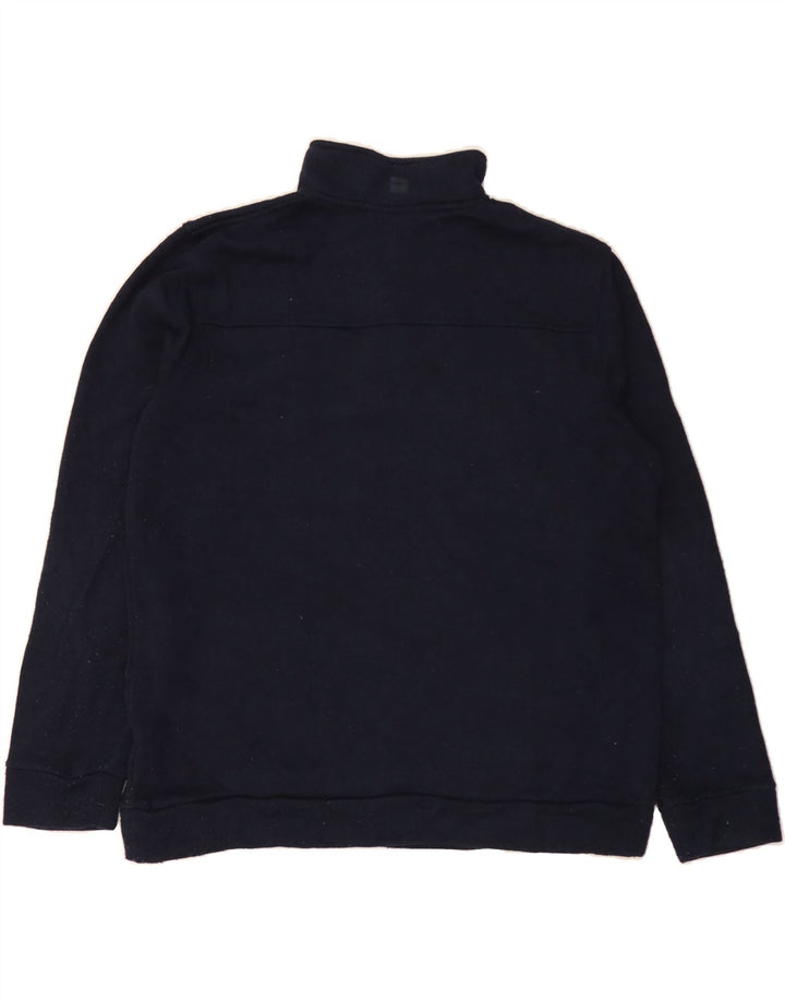 MOUNTAIN WAREHOUSE Mens Zip Neck Sweatshirt Jumper 2XL Navy Blue Polyester Vintage Mountain Warehouse and Second-Hand Mountain Warehouse from Messina Hembry 