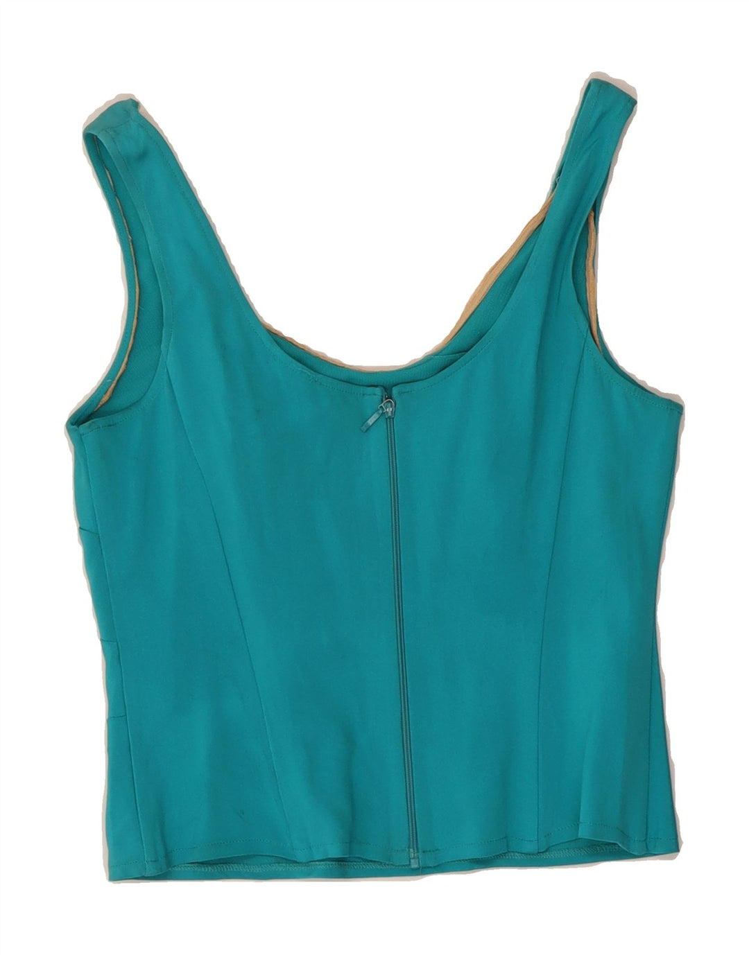 VINTAGE Womens Crop Cami Top IT 46 Large Turquoise Vintage Vintage and Second-Hand Vintage from Messina Hembry 