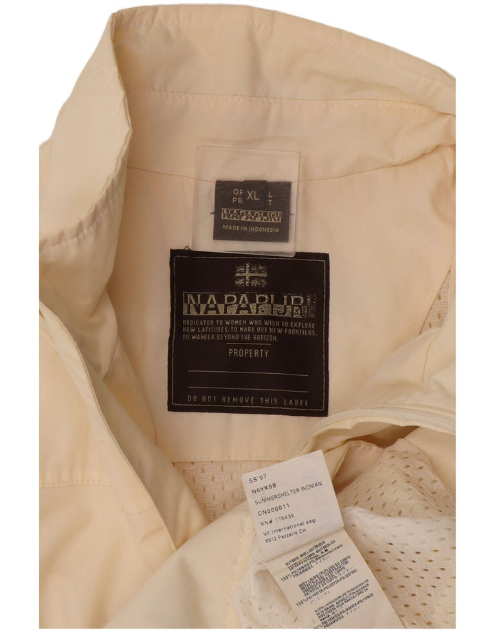 Napapijri Γυναικείο μπουφάν βροχής UK 18 XL Off White Polyamide