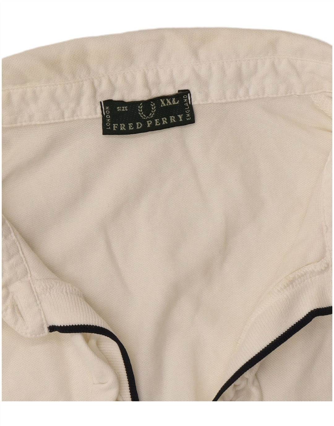 Fred Perry Γυναικείο βολάν μπλουζάκι μπροστινό πόλο UK 20 2XL Λευκό