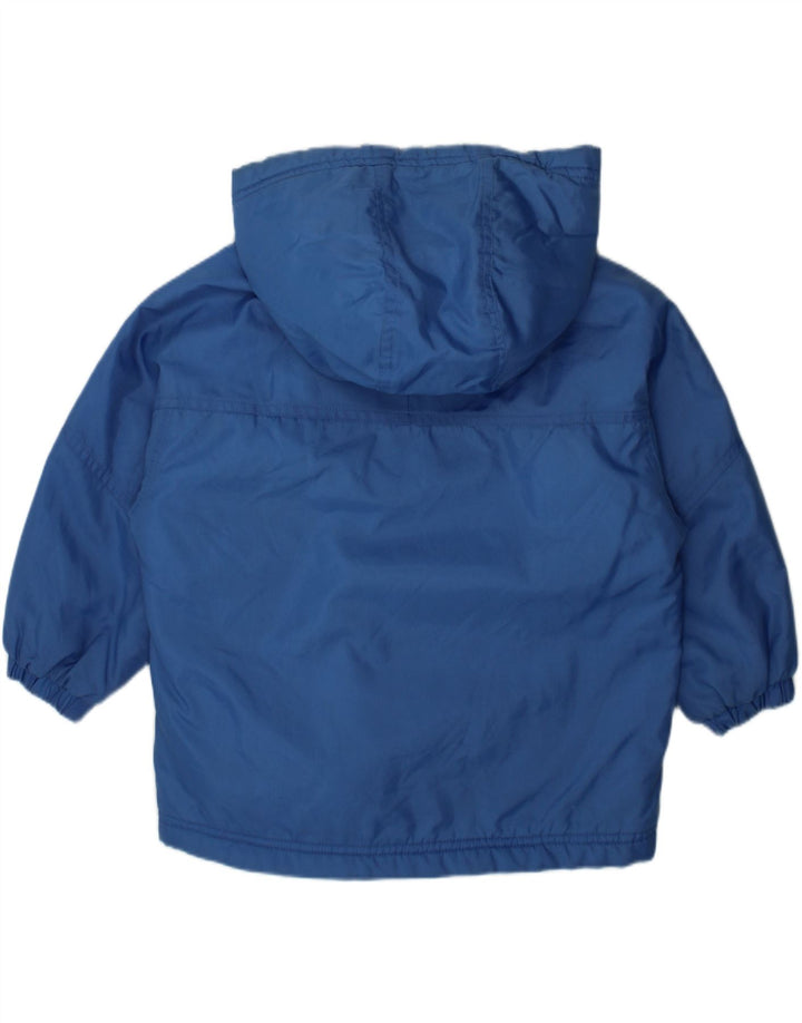 CHAMPION Boys Hooded Windbreaker Jacket 2-3 Years Blue Polyamide Vintage Champion and Second-Hand Champion from Messina Hembry 