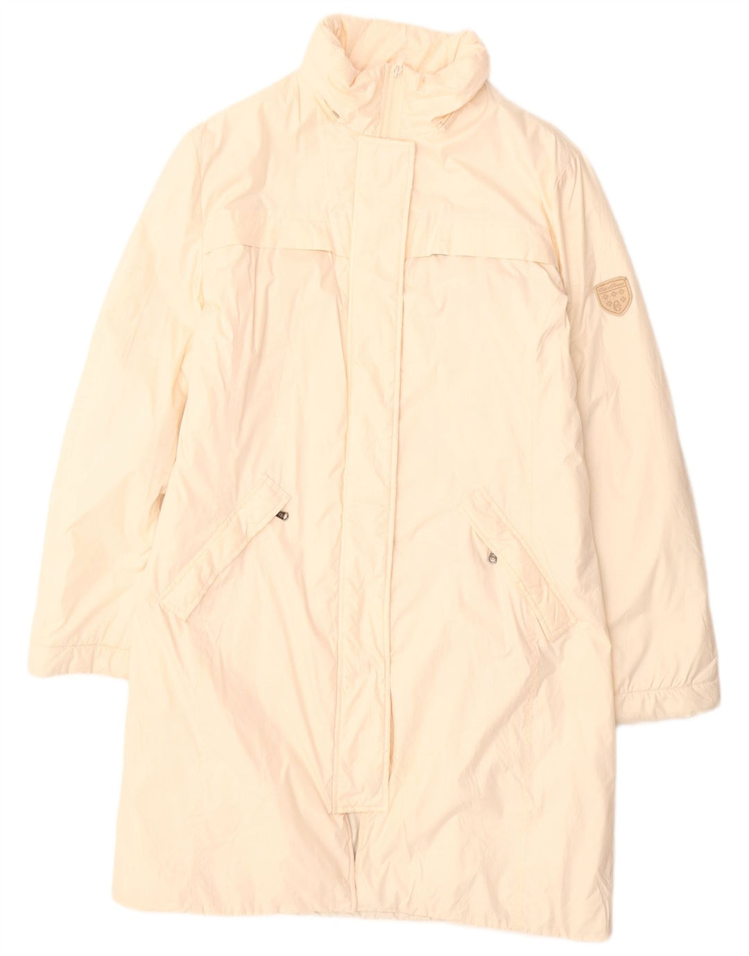 CONTE OF FLORENCE Γυναικείο παλτό αντιανεμικό IT 44 Medium Off White Πολυεστέρας