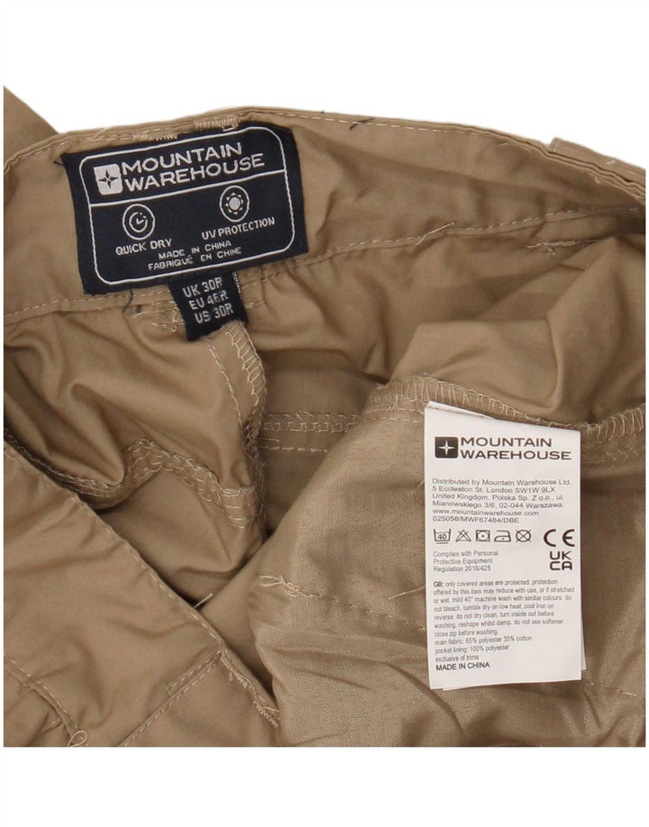 Mountain Warehouse Ανδρικό ίσιο παντελόνι Cargo W30 L30 Beige Polyester