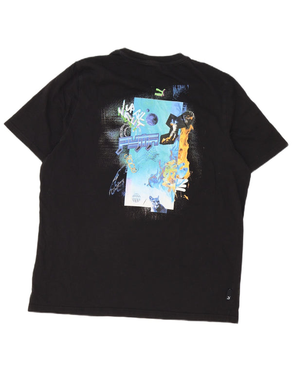 Ανδρικό γραφικό T-Shirt Puma XL Μαύρο βαμβακερό