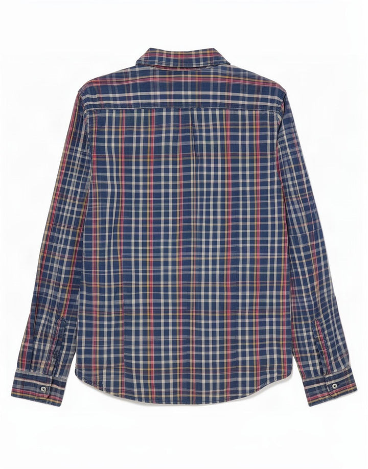 Ανδρικό πουκάμισο Napapijri Geographic Slim Fit Medium Blue Check Cotton