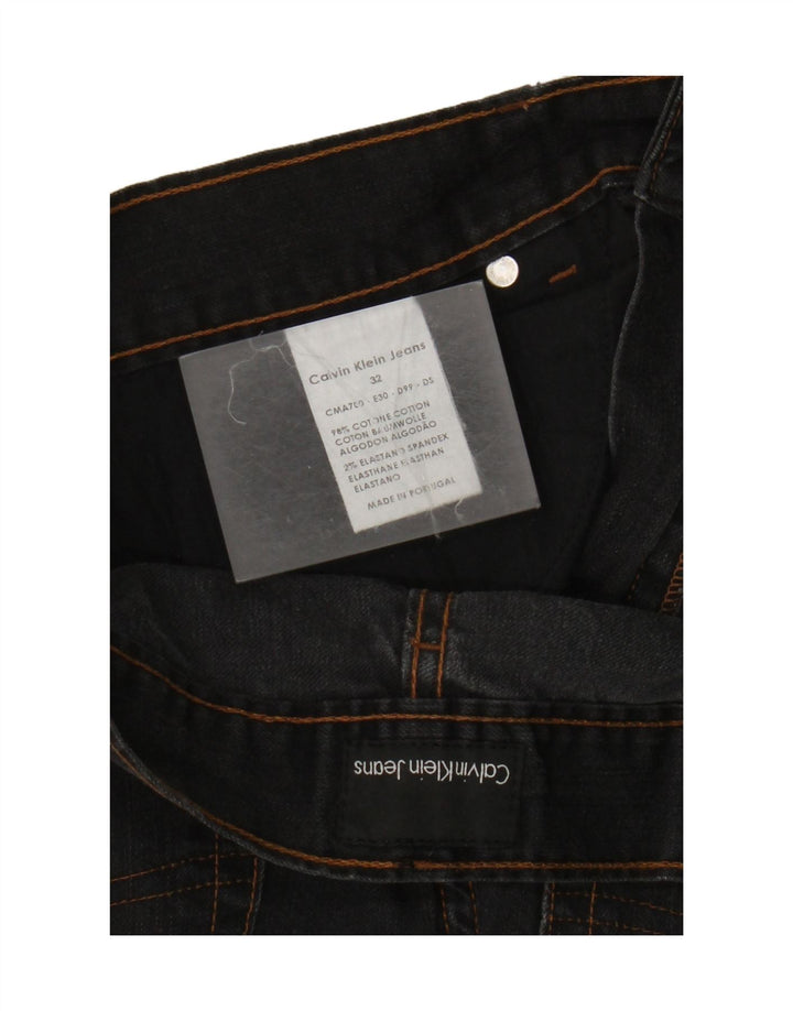 Ανδρικό τζιν ίσιο Calvin Klein W32 L33 Μαύρο βαμβακερό