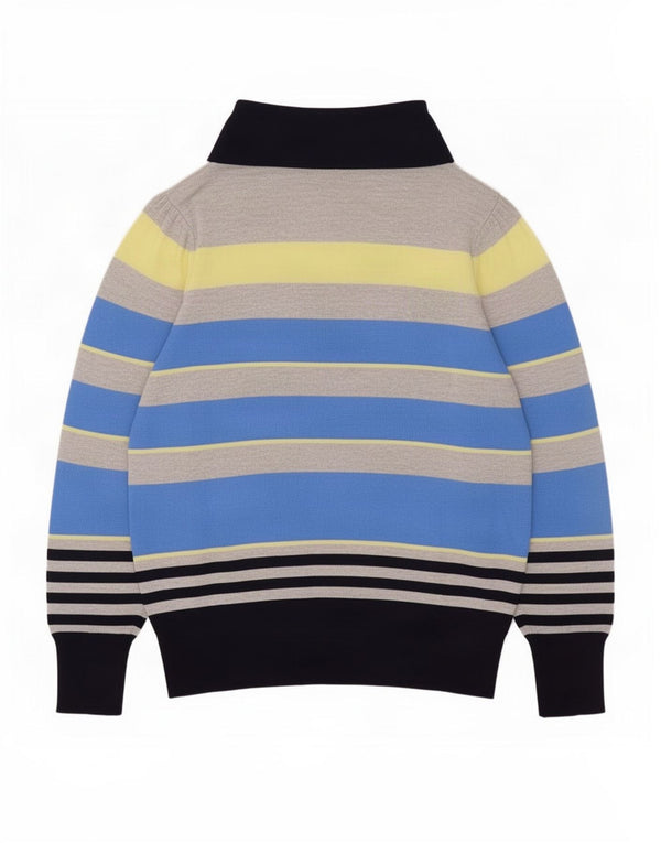Marks & Spencer Γυναικείο πουλόβερ με ρολό λαιμόκοψη UK 18 XL μπλε ριγέ