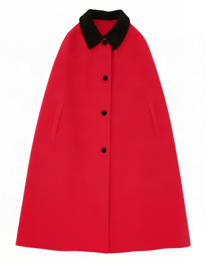 Vintage γυναικείο παλτό Cape One Size Pink