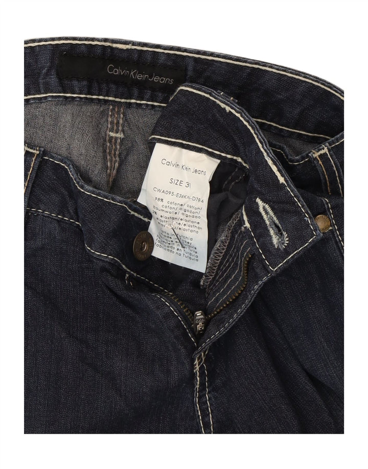 Γυναικείο τζιν σορτς Calvin Klein W31 Βαμβακερό μεσαίο μπλε ναυτικό