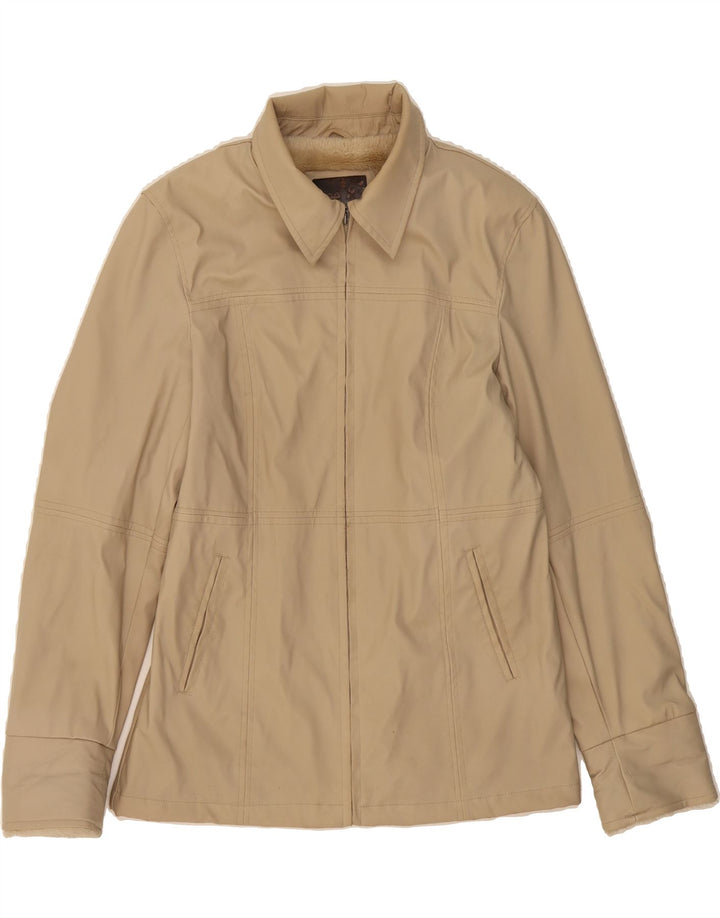 LEE Womens Windbreaker Jacket UK 12 Medium Beige Polyamide Vintage Lee and Second-Hand Lee from Messina Hembry 