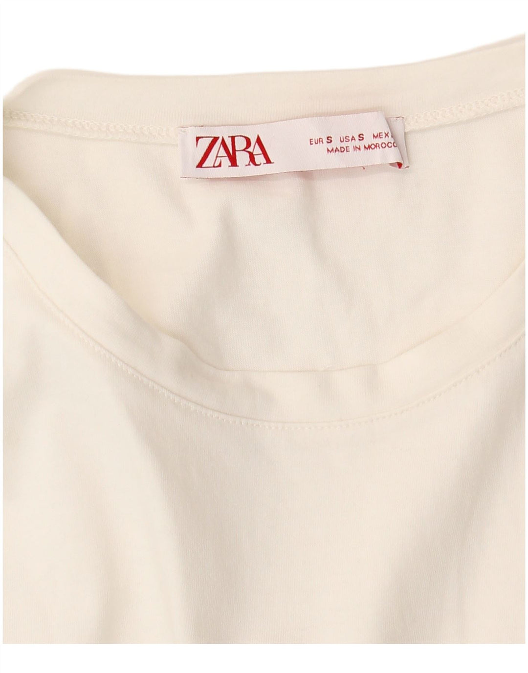 Γυναικείο T-Shirt ZARA Top UK 10 Small White