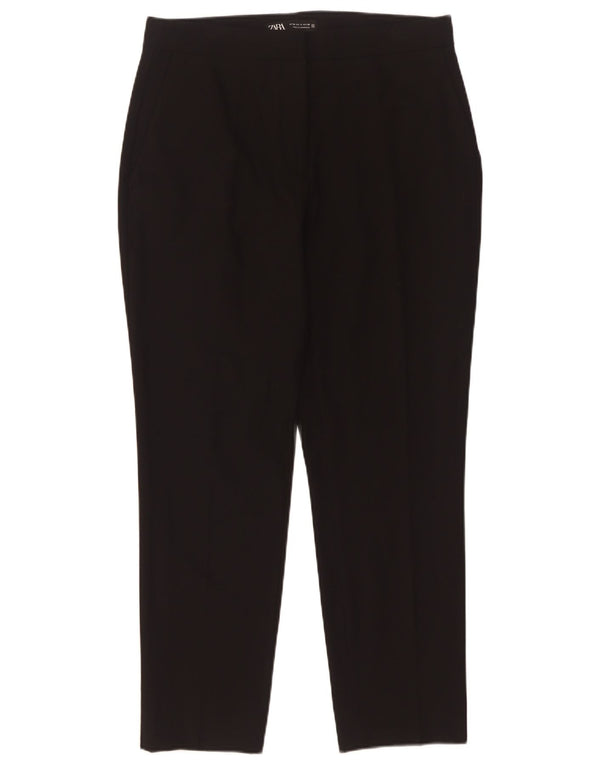 Zara Γυναικείο Slim παντελόνι Chino EU 38 Small W28 L26 μαύρο πολυεστέρα