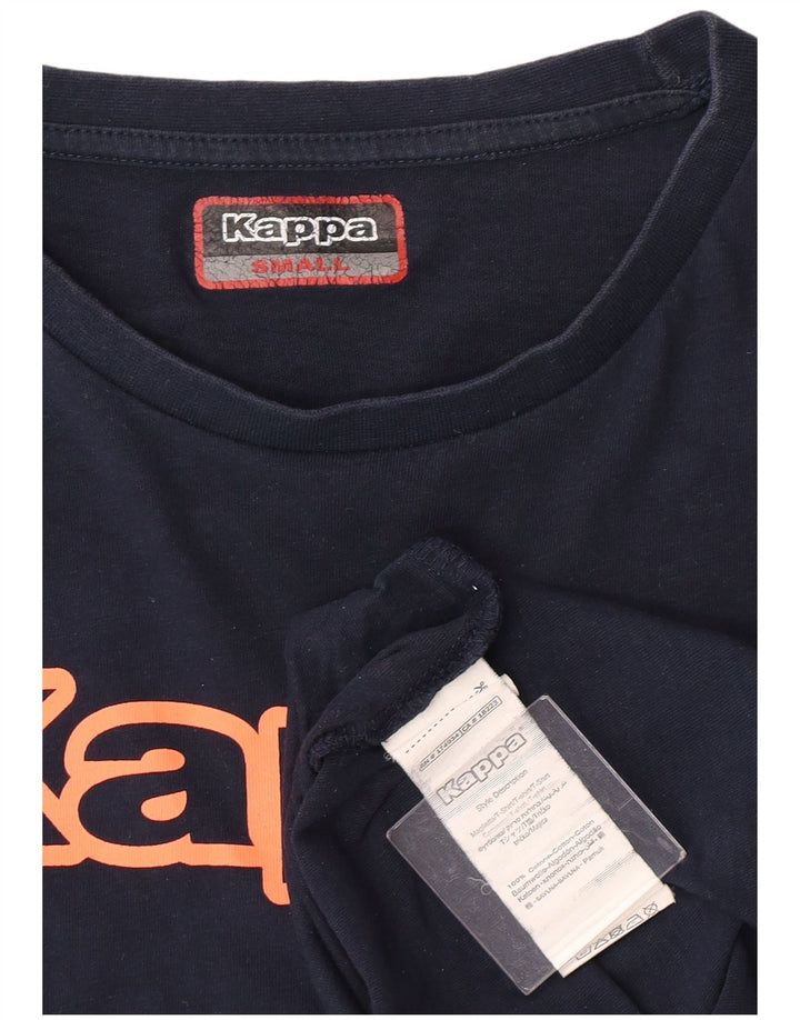 Ανδρικό γραφικό T-Shirt Kappa Μικρό Βαμβακερό Navy Blue