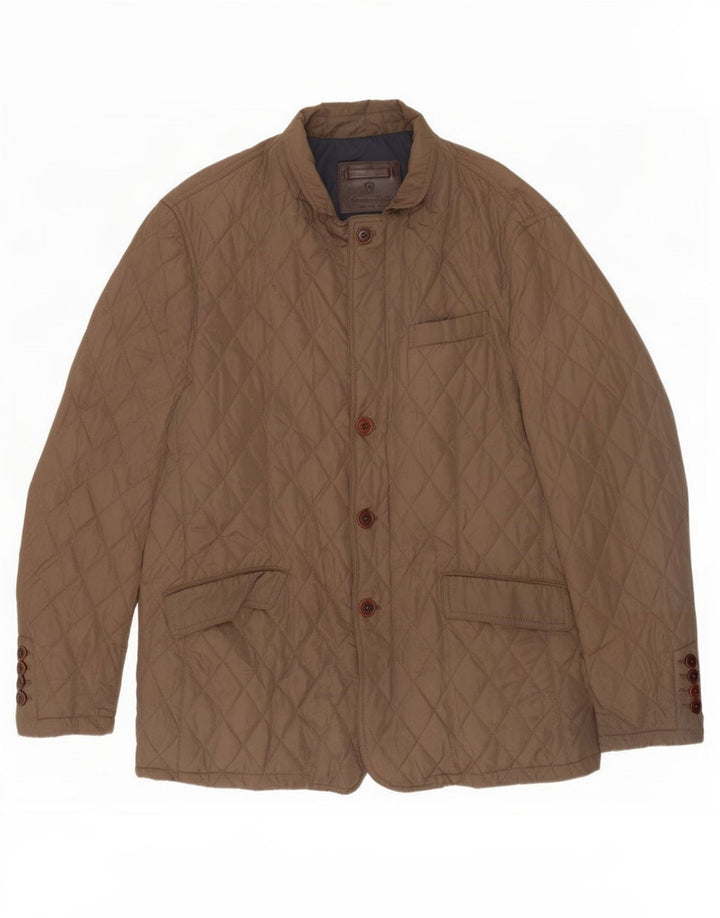 Massimo Dutti Ανδρικό καπιτονέ μπουφάν UK 42 XL καφέ πολυεστέρας
