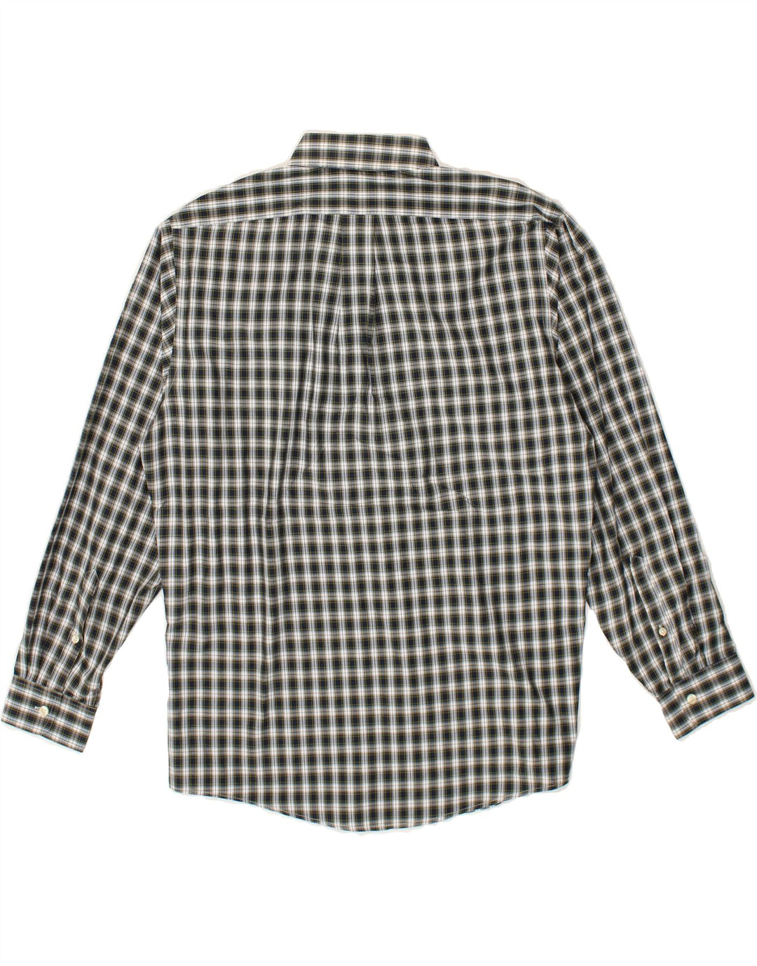 EDDIE BAUER Mens Relaxed Fit Shirt Medium Green Check Cotton Vintage Eddie Bauer and Second-Hand Eddie Bauer from Messina Hembry 