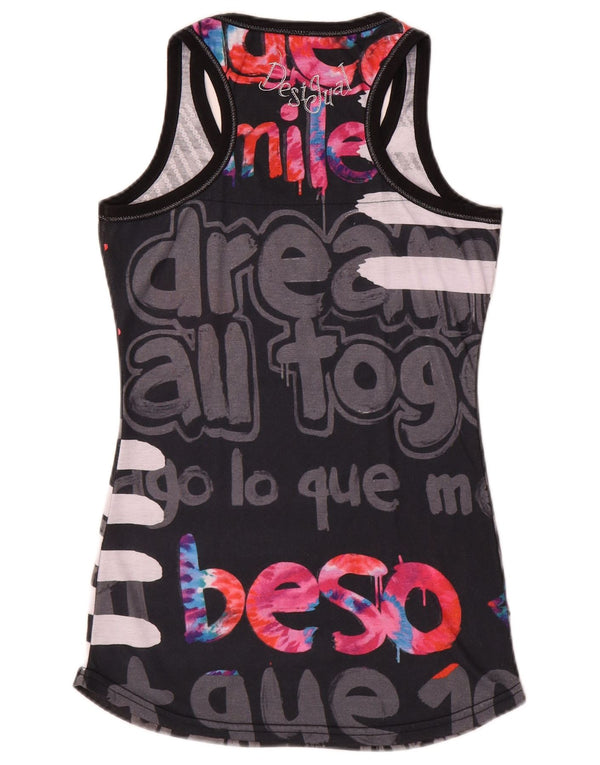 Γυναικείο γραφικό γιλέκο Desigual Top UK 6 XS Μαύρο ριγέ