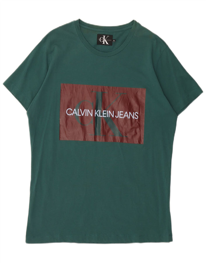 Calvin Klein Jeans Ανδρικό Slim Graphic T-Shirt Top XL Green