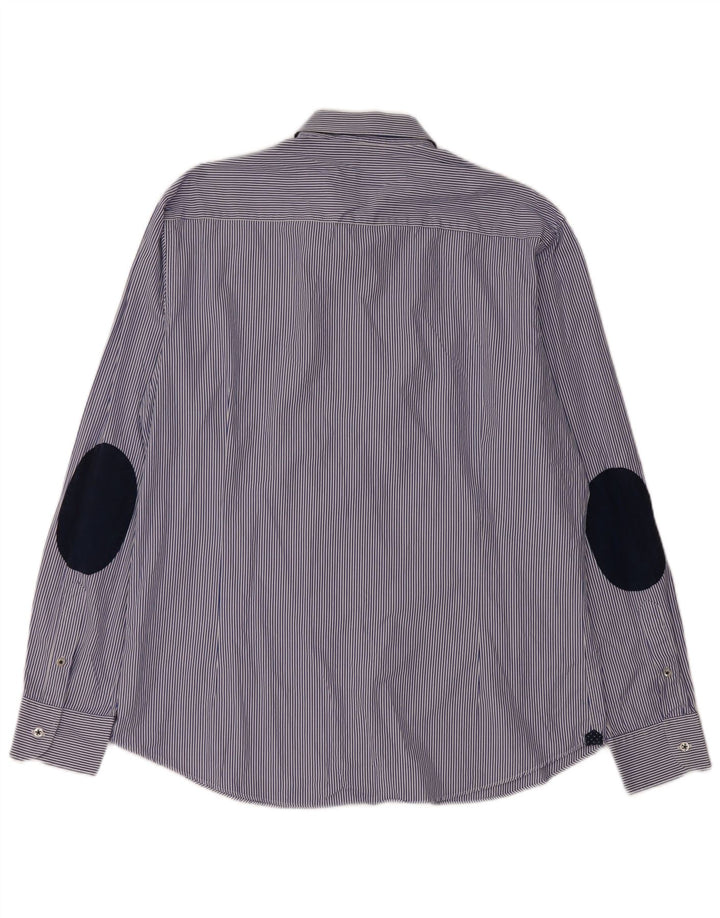 MASSIMO DUTTI Ανδρικό πουκάμισο XL Μπλε ρίγες