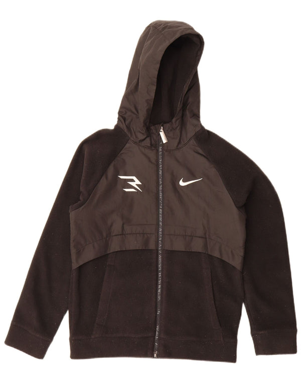 Μπουφάν Nike Boys με κουκούλα Fleece 10-11 ετών μεσαίο μαύρο πολυεστέρα