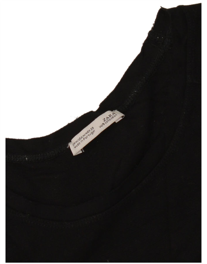Zara γυναικεία φούτερ με μανίκια 3/4 υπερμεγέθη Jumper UK 14 Medium Black