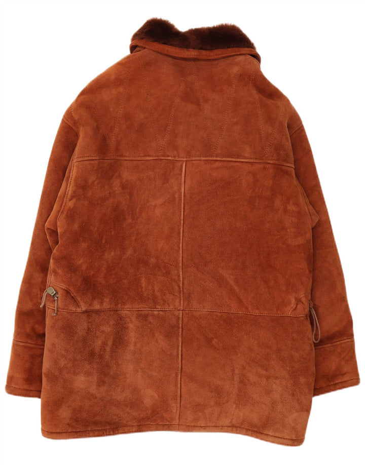 Vintage Ανδρικό Shearling Jacket UK 40 Large Brown Shearling