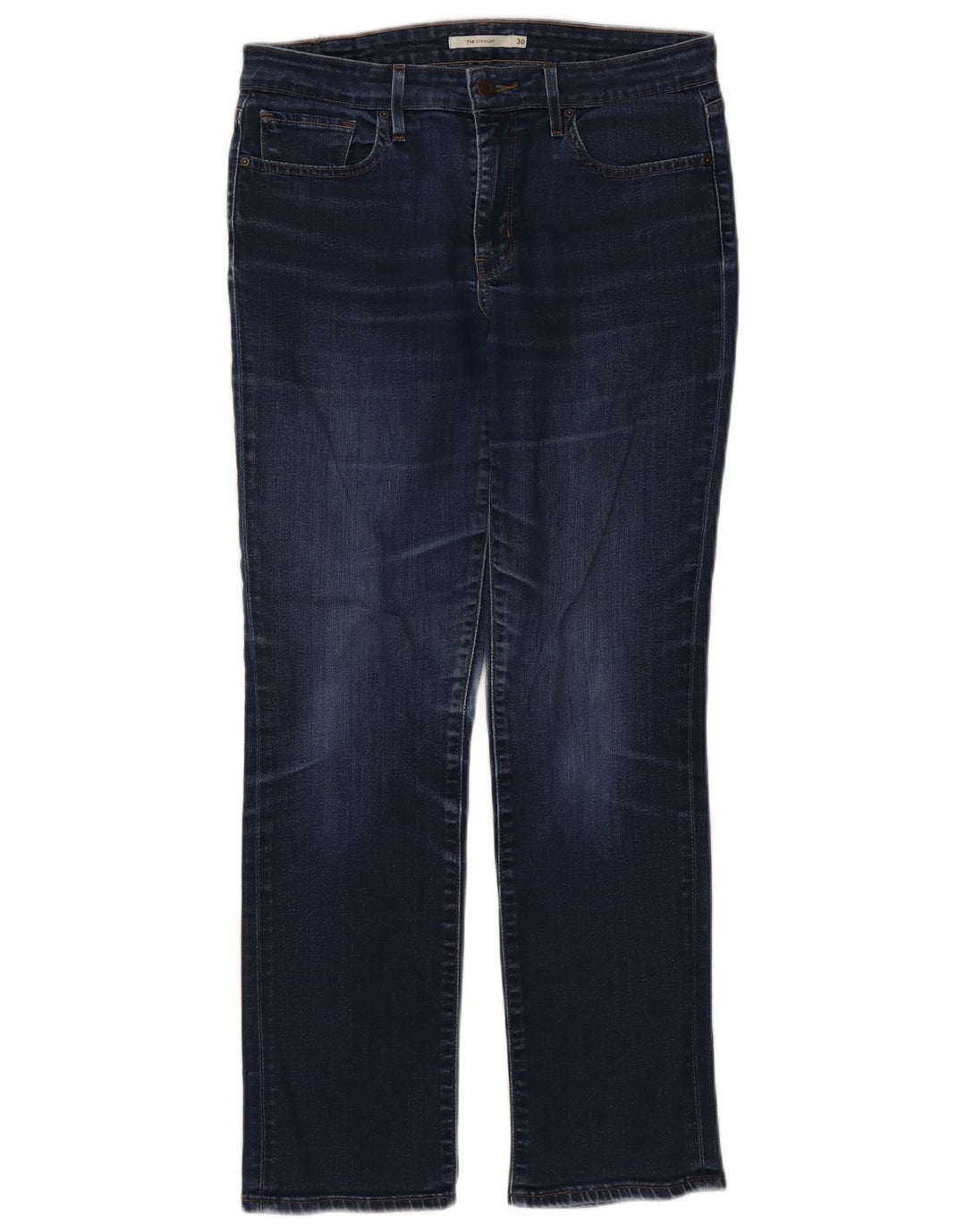 Levi's Womens 714 Straight Jeans W30 L29 Navy Blue
