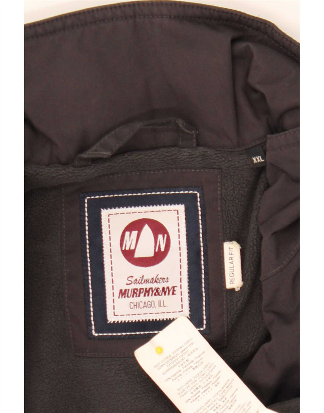 Ανδρικό τζάκετ Murphy & Nye κανονική εφαρμογή Windbreaker UK 44 2XL Grey Polyamide