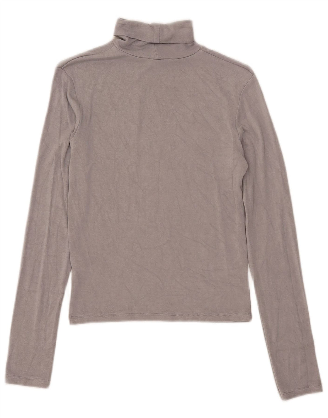Zara Γυναικείο Crop Top Μακρυμάνικο UK 12 Μεσαίο Γκρι Βισκόζη