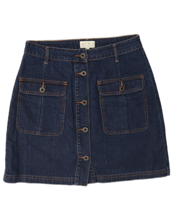 Jack Wills Γυναικεία μίνι τζιν φούστα UK 10 Small W27 Μπλε βαμβακερή