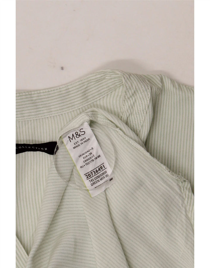 Marks & Spencer Γυναικείο πουλόβερ πουκάμισο UK 6 XS Πράσινη Βισκόζη