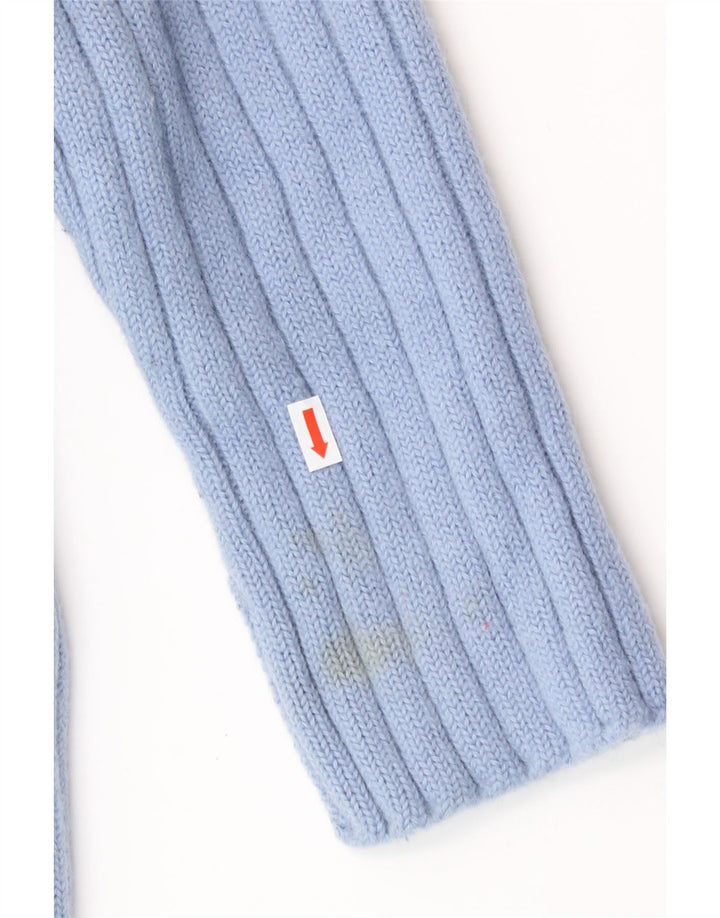 JIGSAW Γυναικείο πουλόβερ με ρολό λαιμόκοψη UK 14 μεσαίου μπλε μαλλί